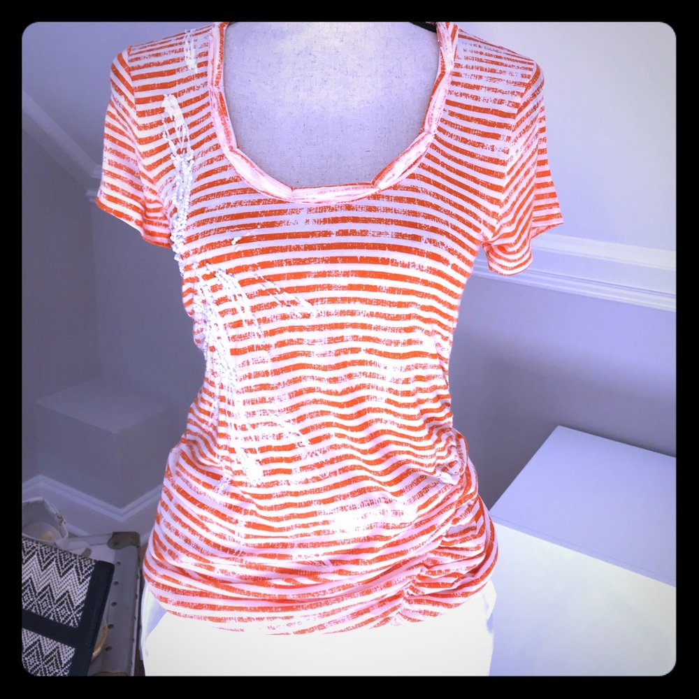 Banana Republic Orange Tee. Size S. NWT